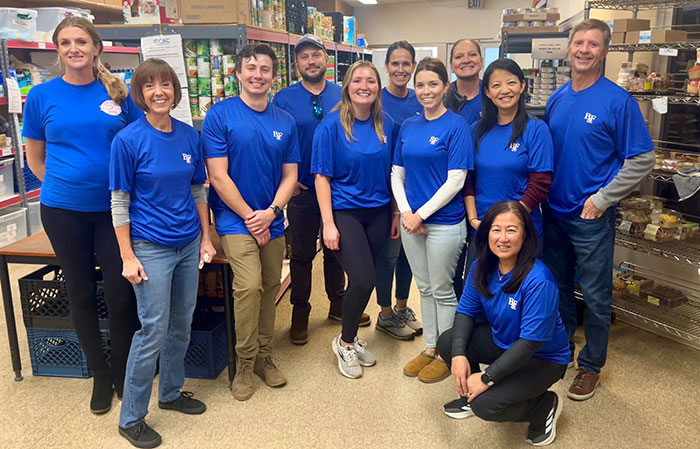 B&F team members at food pantry